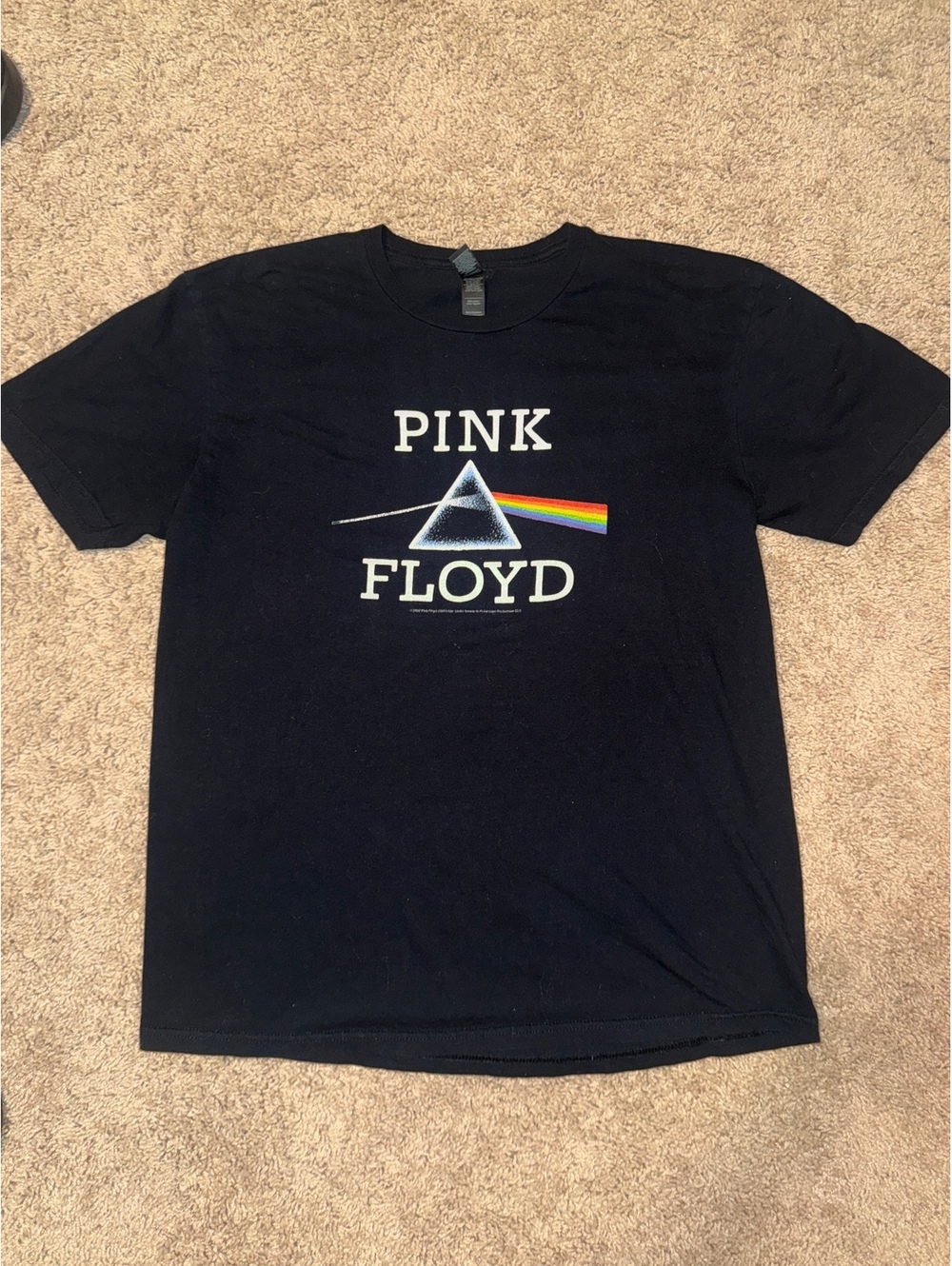 Pink Floyd Black Graphic T-Shirt Large Cotton Band Tee